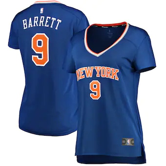 womens fanatics branded rj barrett blue new york knicks fas-297